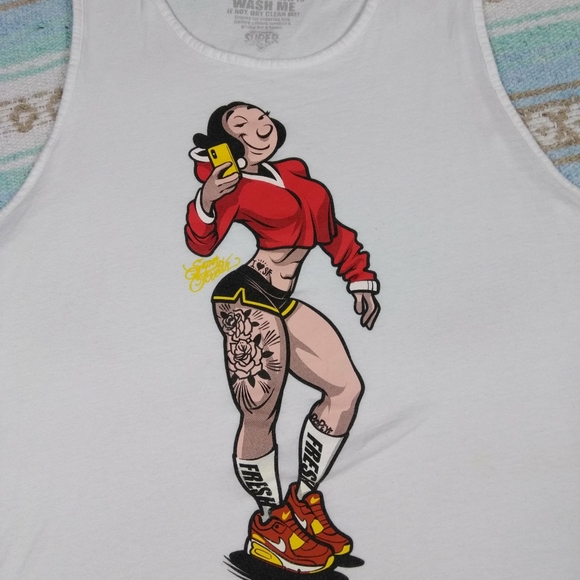 super freak Other - OLIVE OIL GRAPHIC TANK TOP SUPER FREAK